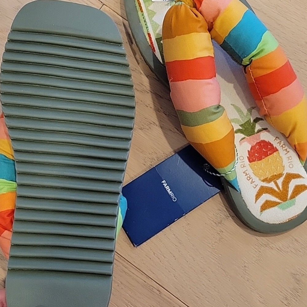 FARM Rio Multicolor Striped Flip Flops - Picture 3 of 4